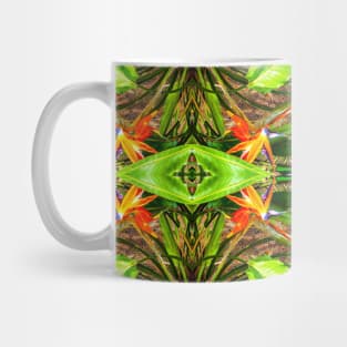 Canna flower pattern resembling the beak of a bird Mug